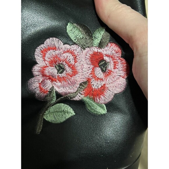 Shishang Women’s Embroidered Lace Up Faux Leather Character Booties - Picture 3 of 12